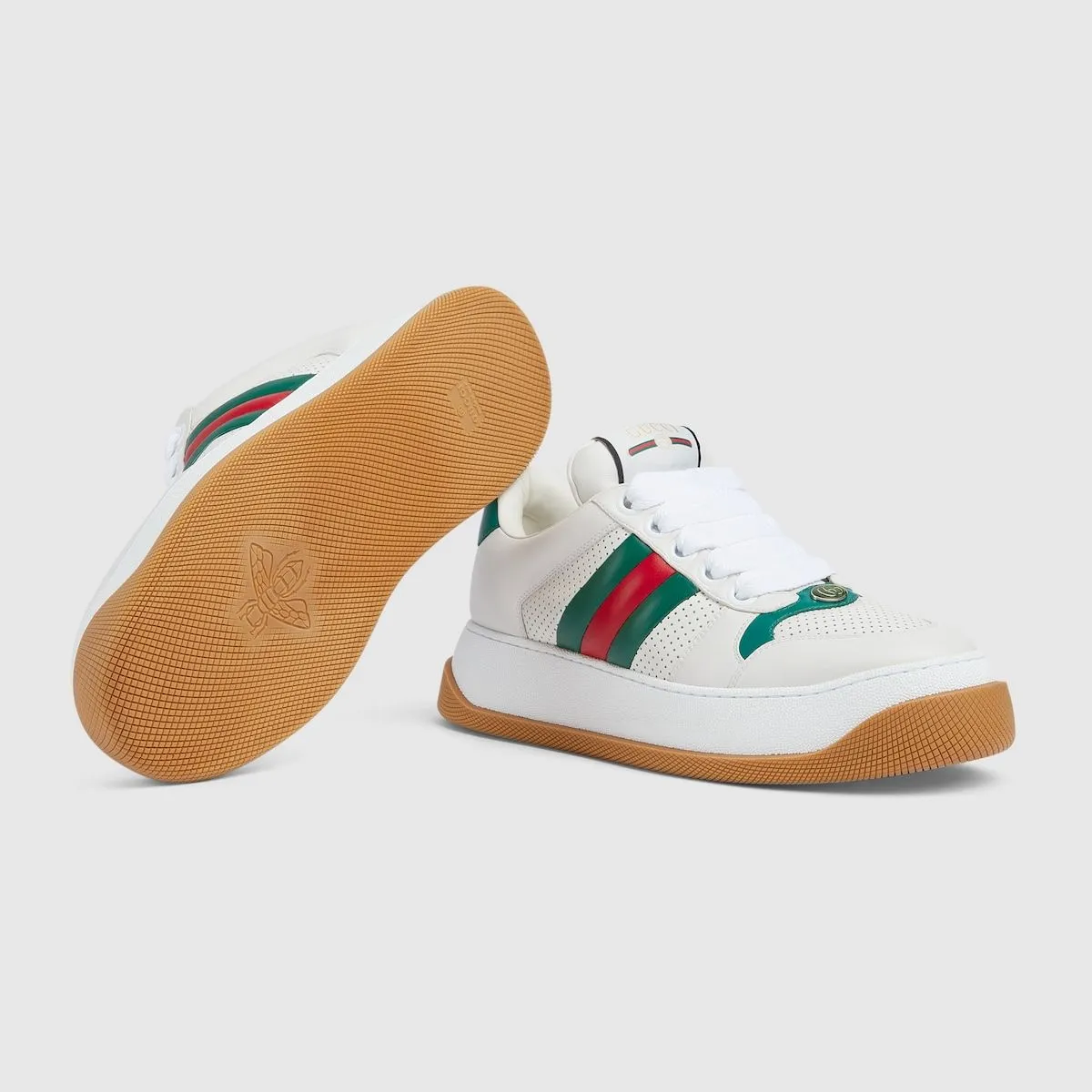 P660 Original item Private mold opening Gucci New Screener series Couple model Chubby Bread shoes Small dirty shoes Fatty Double G Casual sneakers Original purchase Development Original purchase Development Screener series sneakers are inspired by the classic sneakers of the 1970s. They are named after the defensive action in sports. They are decorated with striped webbing on the side and embellished with retro Gucci logos. These sneakers are made of GG canvas. Purple leather details add depth to the piece with sharp contrast, and the details are fuller. Exquisite packaging at the delivery counter Fabric: Original imported cowhide + double G fabric Lining: Original customized cowhide Sole: Original molded TPU outsole Sole thickness: 6CM Size: Women's 35-40 / Men's 39-44